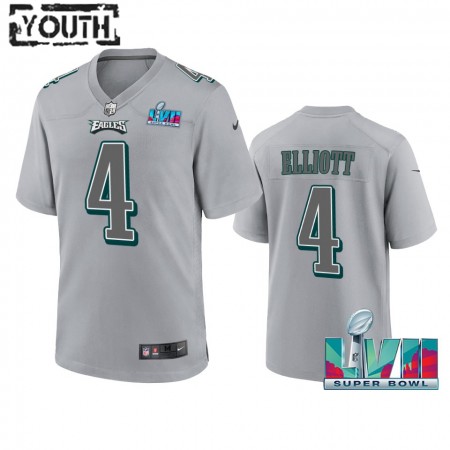 Tröjor Philadelphia Eagles Jake Elliott 4 Atmosphere grå Super Bowl LVII - Barn Tröjor Philadelphia Eagles Jake Elliott 4 Atmosphere grå Super Bowl LVII - Barn